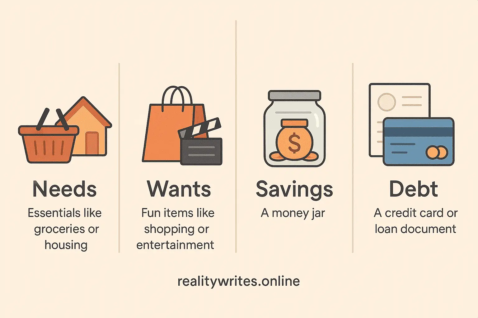 Needs, Wants, Savings, and Debt